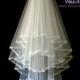 Wedding Veil, Radiance Veil, Fingertip Veil, 4 Tier Veil, Sheer Ribbon Edge Veil, Boho Veil, Handmade Veil, Bespoke Veil