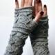 Gray Lace Knit Fingerless Gloves - Lace Fingerless Gloves - Winter Gloves - Gray Lace Gloves - Luxurious Christmas Gift nO 101.