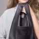 Black leather tote - women leather bag SALE soft leather handbag - leather shoulder bag - shopper bag - black leather bag