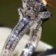 UNIQUE Flower Rose Diamond Engagement or Right Hand Ring - 2.25 carat - 14K white gold - wedding - brides - fL01