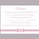 DIY Wedding RSVP Template Editable Word File Instant Download Rsvp Template Printable RSVP Cards Pink Bow Rsvp Card Elegant Rsvp Card