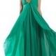 Angelia Bridal Women's Beaded Prom Party Dress With Spaghetti Straps (12,Green)