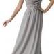Angelia Bridal Women's Strapless Prom Dress Pleats Chiffon Maxi Evening Dress (16 ,Gray)
