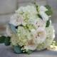 DIY Wedding Flower Package- White Hydrangea - Fresh Flowers- White Bridal Bouquet