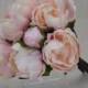 Blush Pink, Cream Real Touch Flowers Peony Bouquets for Wedding Bridal Bouquets Centerpieces Home Decoration