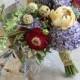 Bohemian Plum Lavender Wildflower Wedding Bouquet