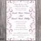 DIY Wedding Invitation Template Editable Word File Instant Download Printable Invitation Lavender Invitation Purple Elegant Invitation