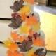 Wedding Cake Topper EDIBLE Fall Leaves - Assorted set of 32 -Cake & Cupcake toppers - Food Accessories