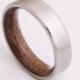 Titanium and Koa wood // Mens Wood Rings //wood Wedding Band //Men's wedding Band // beveled edge