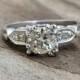 Old European cut diamond engagement ring
