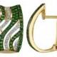 Tsavorite Garnet & Diamond Earrings 14k Yellow Gold, Christmas Gifts for Women High End Jewelry