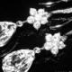 Crystal Chandelier CZ Bridal Earrings Swarovski Rhinestone Teardrop Earrings Wedding Earrings Bridal Jewelry Crystal Silver Dangle Earrings