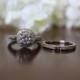 1 Carat Forever One Moissanite & Diamond Wedding Set - Bridal Set - Engagement Ring - For Women - Diamond Halo - Moissanite Wedding Sets
