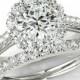 1 Carat Forever One Moissanite & 1.13 ct Diamond Wedding Set - Bridal Set - Engagement Rings - Sets for Women - Moissanite Wedding Sets 14k