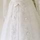Vintage Lace 1960s Wedding Dress White Silver Roses