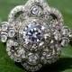 DUCHESS - Diamond Engagement Ring or Right Hand ring SEMI-MOUNT-14K white gold - Weddings- Luxury- Brides - Bp0011