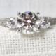 Stunning 2.31 Carat Three Diamond Platinum Engagement Ring GIA Appraised at 19,690.00