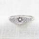 Art Deco Style Diamond Engagement Ring in 14 Karat Gold .62 Carats