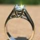 Solitaire - 1.00 carat Round - Diamond Engagement Ring 14K White Gold - luxury - brides - engagement