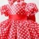 New Design/ Minnie Mouse Mickey Inspired Halloween Costume Dress, Handmade Girl Halloween Dress, Toddler Easter Dress, PD114