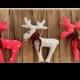 Set of 3 toys reindeer Christmas Decor winter décor  gift Soft Home Rustic Christmas Tree Ornament Primitive Christmas Decorations