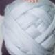 Chunky Arm Knitting Yarn, 100% Wool, 23 microns, Giant Yarn, Thick Yarn, Extreme Knitting, DIY, Super Bulky Wool, Merino Wow, Silver Blue