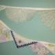 Vintage Hankie and Doily Bunting Combo  Wedding  Nursery  Shower