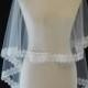 Wedding veil.bridal veil  Drop veil. kate middleton style drop veil. Lace edge drop veil.