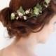 ivy hair clip, bridal hair vine, flower hair vine, ivy hair accessories, green hair flower, hair clip, wedding hairpiece, rustic bridal