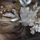 Crystal Bridal Comb,  Swarovski Crystal Comb, Champagne Headpiece, Flower Hair Clip