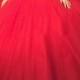Stylish Off Shoulder Floor-Length Ball Gown Red Prom Dress with Flowers