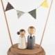 Custom Wedding Cake Topper - personalized cake topper - wooden peg cake toppers - peg doll bride and groom - custom peg doll cake toppers