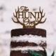 Wedding Rustic Cake Topper The hunt is Over  Cake Topper  Personalized  Wood Cake Topper Wedding Cake Topper