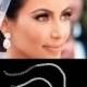 Wedding forehead band silver crystal Kim Kardashian wedding band Art Deco Style Bridal 1920s Headpiece, wedding hair accessories jewelry set