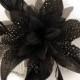 Black fascinator Feather flower, Wedding, Bridesmaid, cocktail, Ascot Race, Prom Ball, Parties. Black hair Comb Head piece Hair accessory