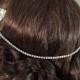 Hair Chain -Art Deco- crystal forehead wedding headdress -, Bo Ho forehead jewellery , crystal headdress hair combs , crystal bun wrap