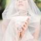 Italian soft tulle circle fingertip wedding veil with blusher, ivory wedding veil, blusher veil, drop veil, Style V39