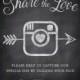 Wedding hashtag sign - Share the Love - PRINTABLE 8x10 - 5x7