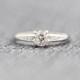 Antique 1940's 14K White Gold Engagement Ring w/ Old European Cut Diamond w/ .27cts VEG #66