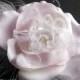 Light Pink Rose Hair Clip Bridal Blush Pink Flower Fascinator Wedding Pale Pink Rose Head Piece Bridal Floral Hair Clip