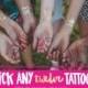 Bachelorette Party Tattoos - PICK ANY 12 / Metallic gold tattoos / gold flash tattoo / hen party tattoo / mixed tattoo party pack
