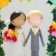 custom wedding cake topper - with balloons & bunting