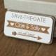 Save the date Magnets, eco wood magnet save the date by Oxee, Vintage rustic wedding, 2 layers solid wedding favor