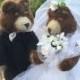 Wedding Cake Topper Bear , wedding cake topper animal , cake topper wedding bear , cake topper wedding animal , bride and groom wedding gift