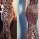 Sexy Long Prom Dress - Sweetheart Mermaid with Leopard
