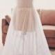 Upcycled Bohemian Embroidered White Lace Ruffle Wedding Gown // Bohemian Wedding // Lace Wedding Gown // Long Wedding Dress // Boho Wedding