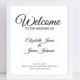 Wedding Welcome Sign - Editable Wedding Sign - DIY Wedding Sign - Wedding Printable Sign- Sign Template