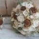 READY TO SHIP,  Woodland Boutonniere, Burlap Boutonniere ,Fall Bouquet, Rustic Boutonniere, Winter Boutonniere, Groom Boutonniere