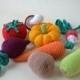Crochet knit Vegetables  Kitchen decor Christmas gift,Play food,Crochet food,Soft toys,Handmade toy, Eco friendly,Learning toy set of 8 pcs