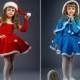 Girl carnival costume Santa, Santa Dress, Red Santa Dress, Blue Santa Dress, art. 542